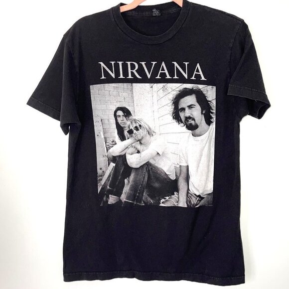 Tultex Nirvana T-Shirt Mens Size Medium M Crewneck Cotton Short Sleeve Black - Picture 6 of 6